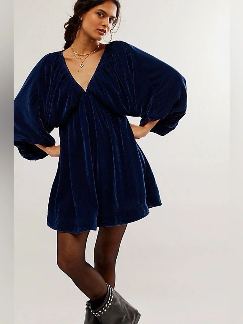 Free People Portia Velvet Mini Dress Size Xs